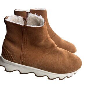 Sorel Women's KINETIC SHORT BOOTS Size 10 (Camel Brown) Waterproof Suede
